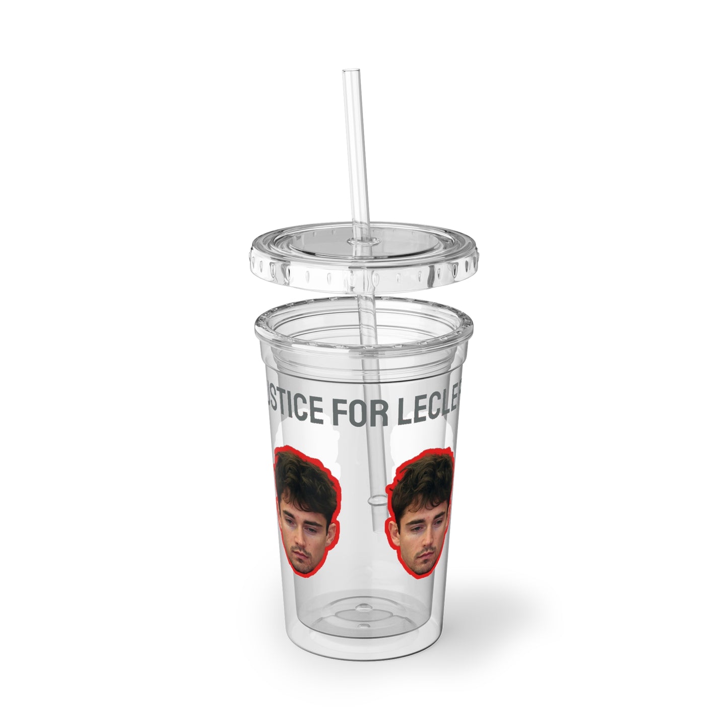 Justice for Charles Leclerc! | F1 Fan Merch | Suave Acrylic Cup