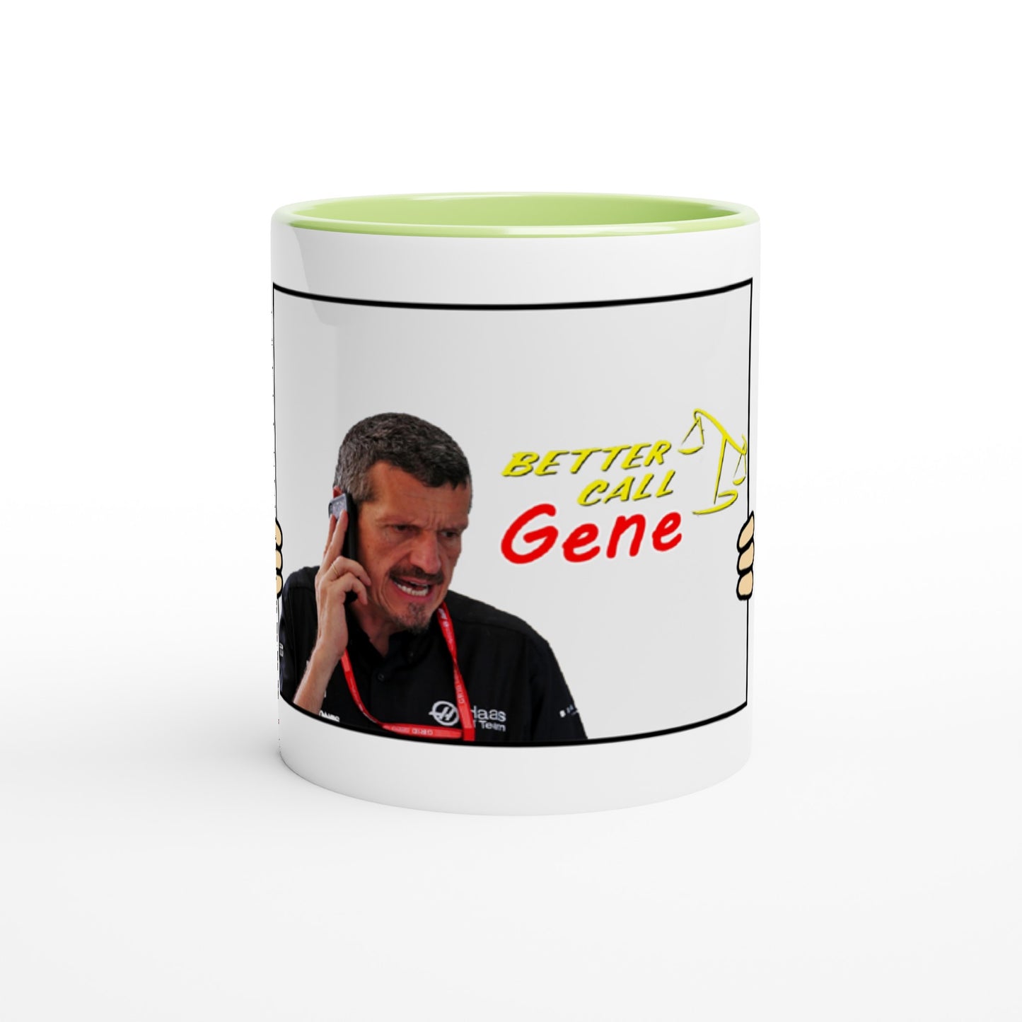 F1 Guenther Steiner 'Better Call Gene'! | Haas F1 | UK | White 11oz Ceramic Mug with Colour Inside