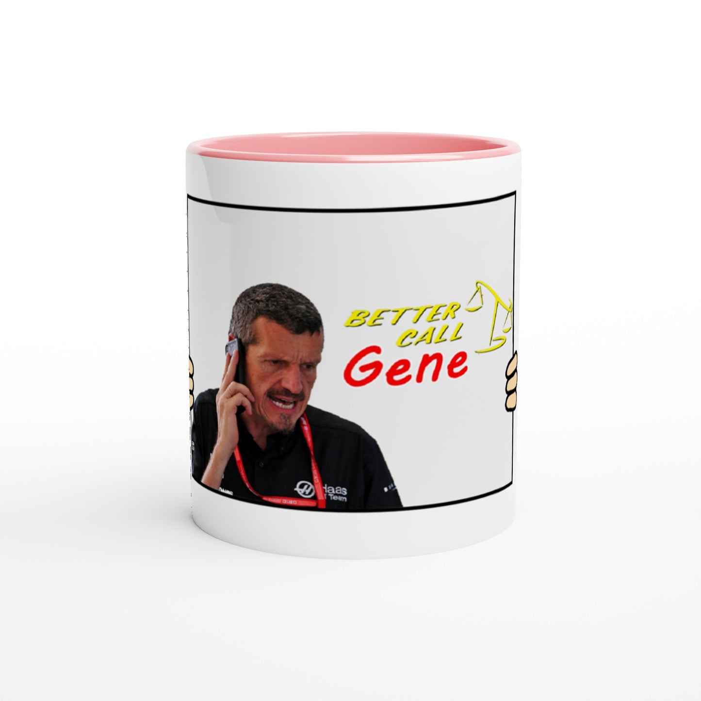 F1 Guenther Steiner 'Better Call Gene'! | Haas F1 | UK | White 11oz Ceramic Mug with Colour Inside