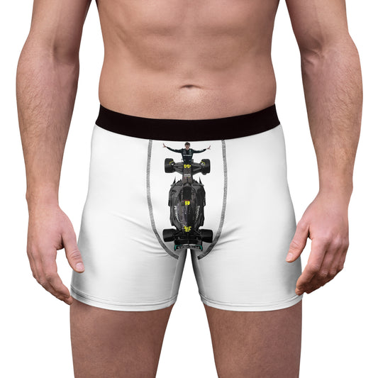 Funny F1 Merch - George Russell Mercedes - Thriller Men's Boxer Briefs (AOP)