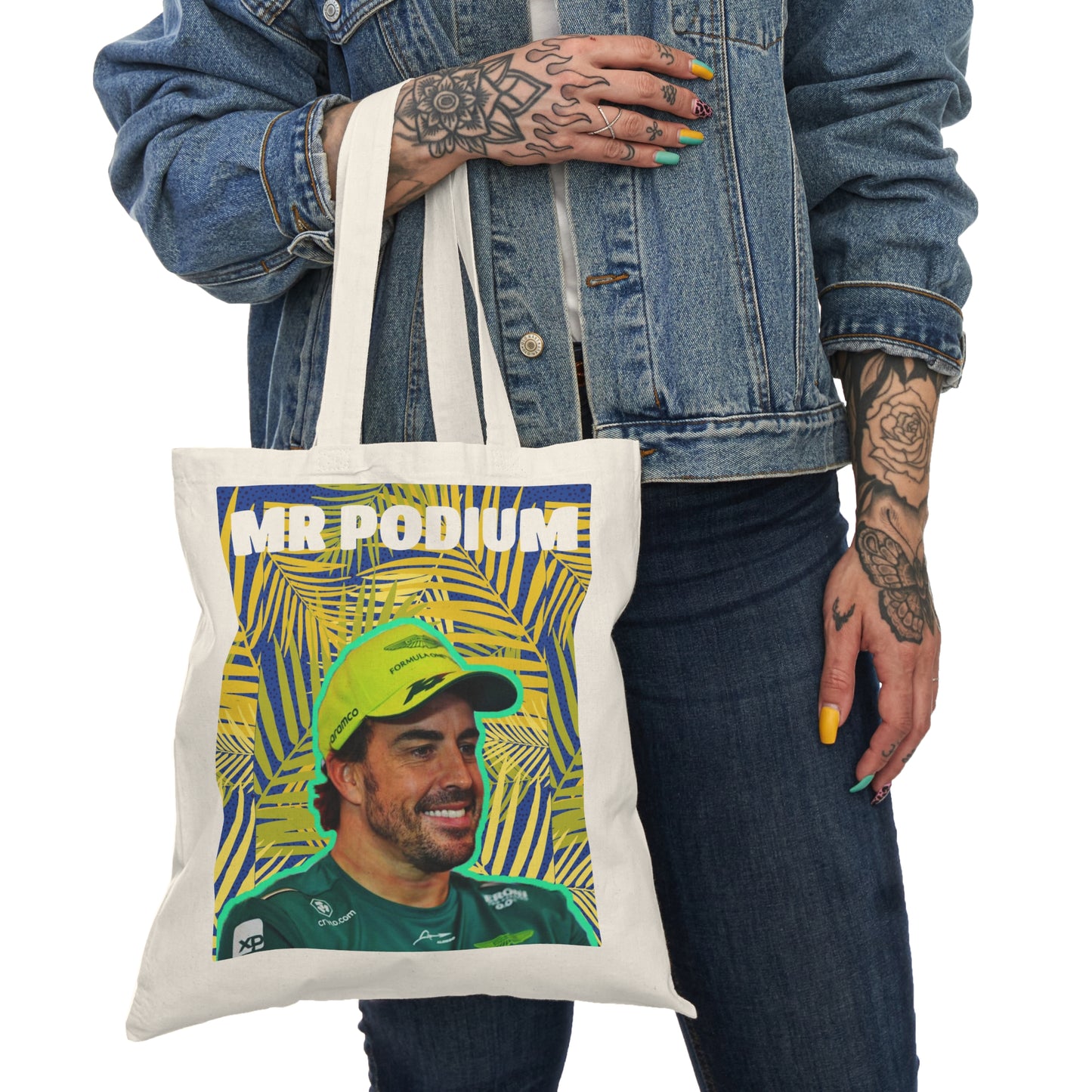 Mr Podium - Fernando Alonso - Natural Tote Bag | F1 Fans Merch