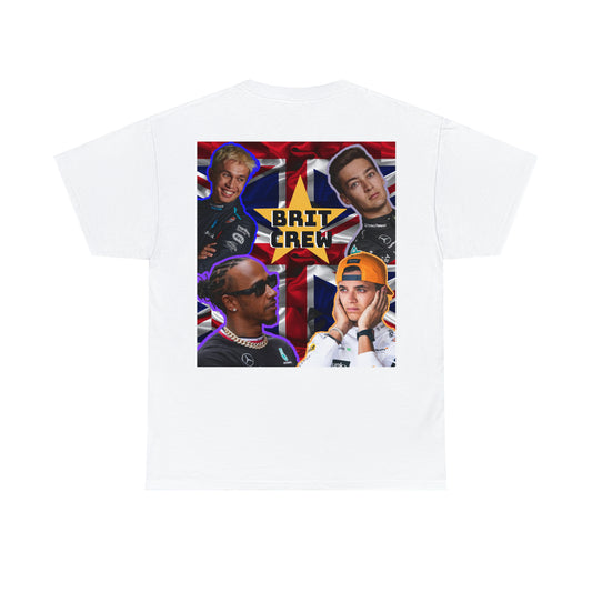 F1 BRIT Crew! Lando, Hamilton, Russell & Albon | F1 UK | Unisex Heavy Cotton Tshirt