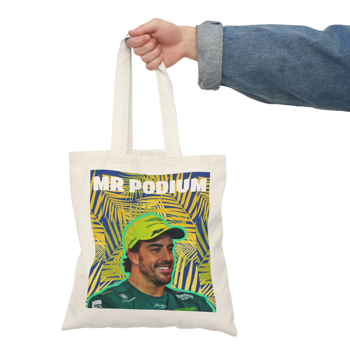 Mr Podium - Fernando Alonso - Natural Tote Bag | F1 Fans Merch