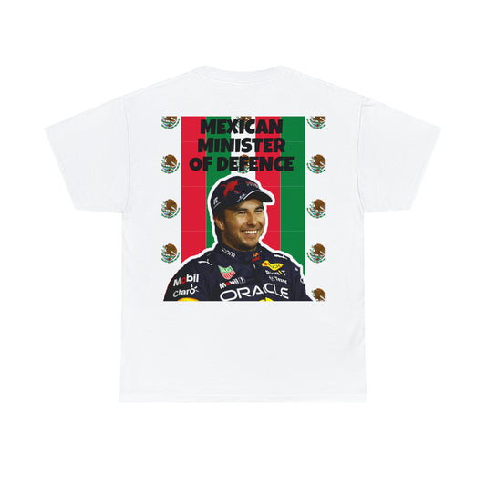 Checo Perez aka Mexican Minister of Defence | F1 | Unisex Heavy Cotton Tshirt